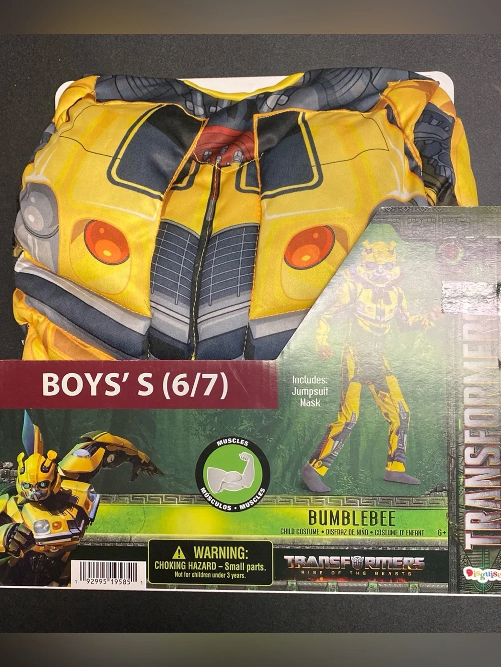 Bumblebee Boys' Yellow Costume (Size 6/7) New